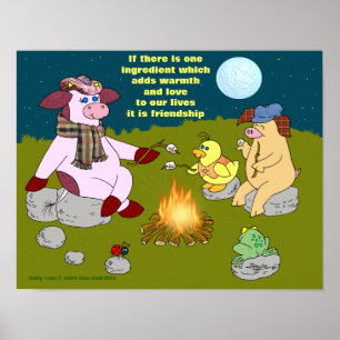 Stechpalmen-Kuh, "Freundschafts-Feuer " Poster