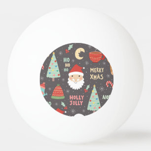 Stechpalmen-lustige frohe Weihnachten Tischtennisball