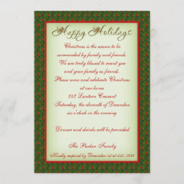 Stechpalmen-und Efeu-WeihnachtsParty Einladung