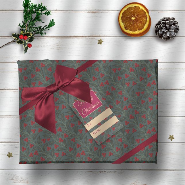 Stechpalmenbeeren Geschenkpapier (Von Creator hochgeladen)