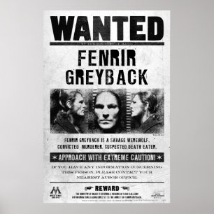 Steckbrief Fenrir Greyback Poster