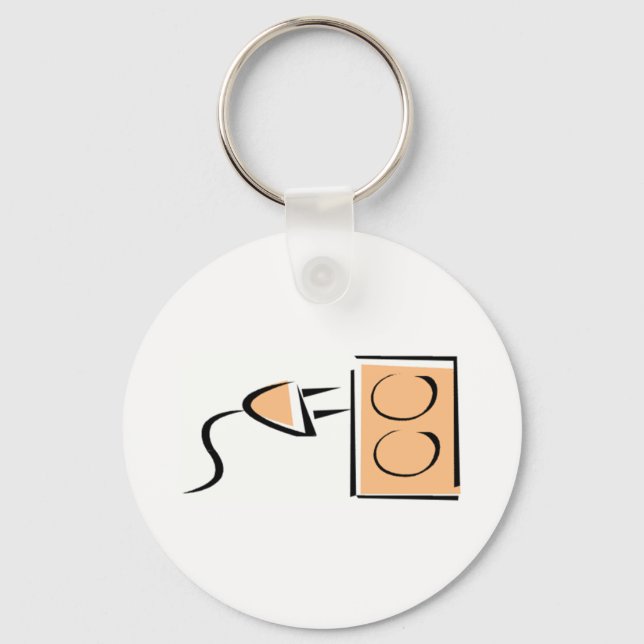 Steckdose Schlüsselanhänger (Vorderseite)