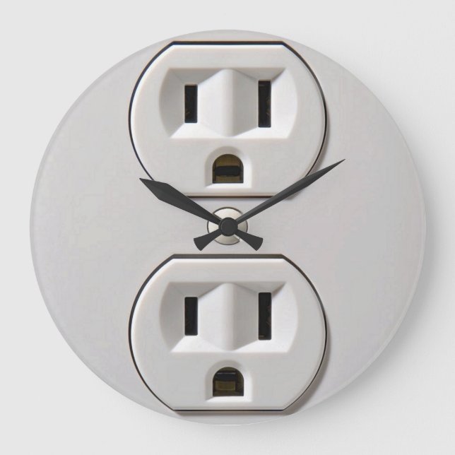 Stecker für das elektrische Auslass Große Wanduhr (Vorderseite)