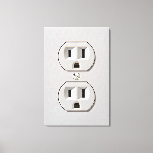 Stecker für das elektrische Auslass Leinwanddruck (Vorderseite)