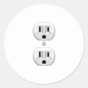 Stecker Klicken Sie auf Farbdekor anpassen Runder Aufkleber