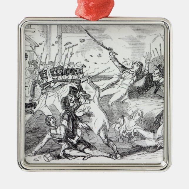 Stecker-Plan-Aufstand in Preston Silbernes Ornament (Vorne)