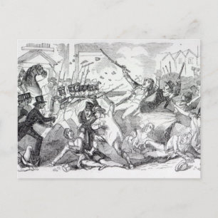 Stecker-Plot-Riot in Preston Postkarte