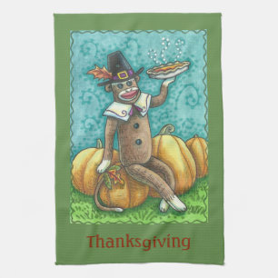 STECKERL-AFFE PILGER, THANKSGIVING-KÜCHENHANDTUCH GESCHIRRTUCH
