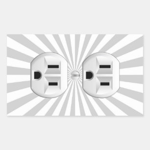 Steckverbinder-Steckverbinder-Steckverbinder-Steck Rechteckiger Aufkleber