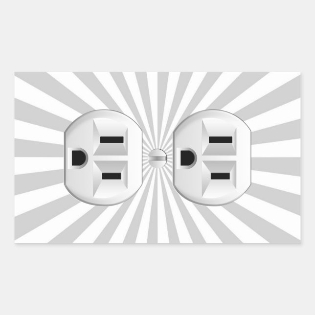 Steckverbinder-Steckverbinder-Steckverbinder-Steck Rechteckiger Aufkleber (Vorderseite)