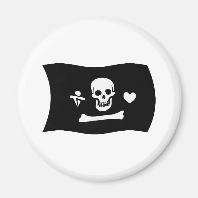 Stede Bonnet Flag Magnet (Vorne)