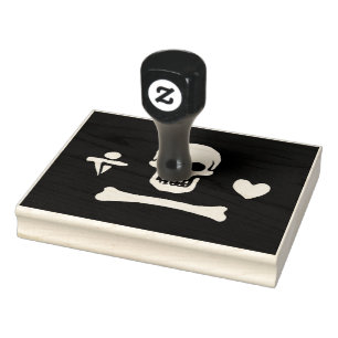 Stede Bonnet Pirate Flag Piratenflagge Gummistempel