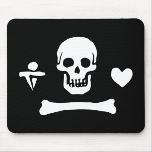 Stede Bonnet Pirate Flag Piratenflagge Mousepad