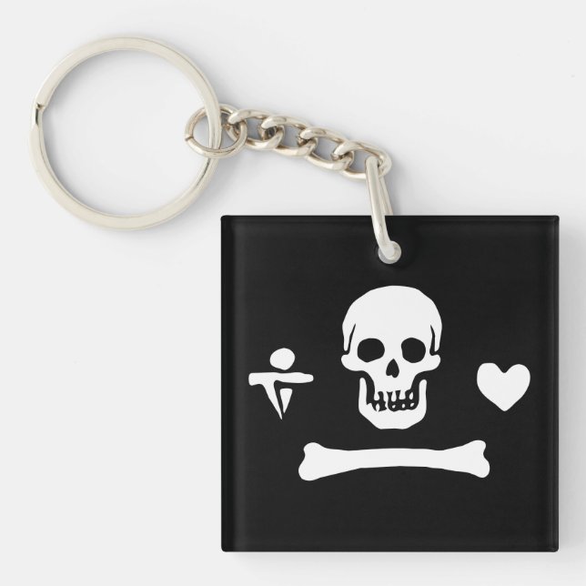 Stede Bonnet Pirate Flag Piratenflagge Schlüsselanhänger (Vorderseite)