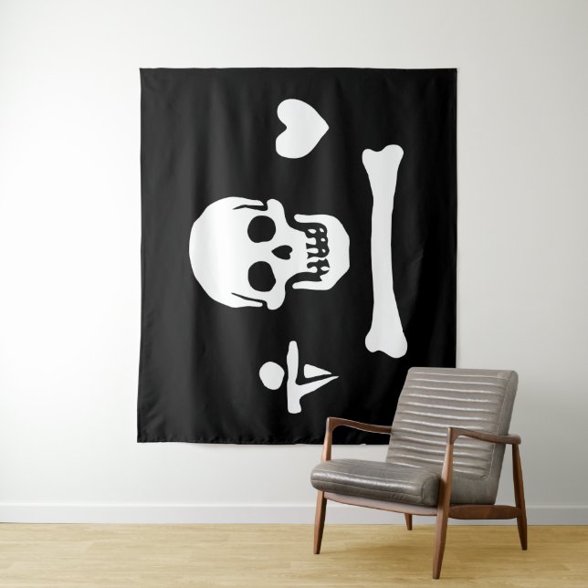 Stede Bonnet Pirate Flag Piratenflagge Wandteppich (Beispiel)