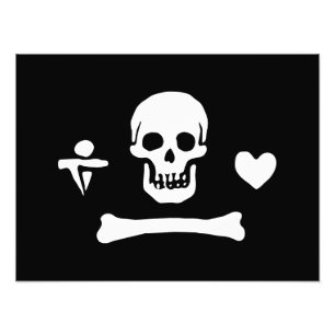 Stede Bonnet Piratenflagge Jolly Roger Fotodruck