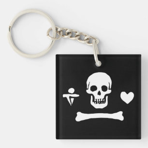 Stede Bonnet Piratenflagge Jolly Roger Schlüsselanhänger