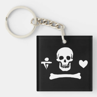 Stede Bonnet Piratenflagge Jolly Roger Schlüsselanhänger