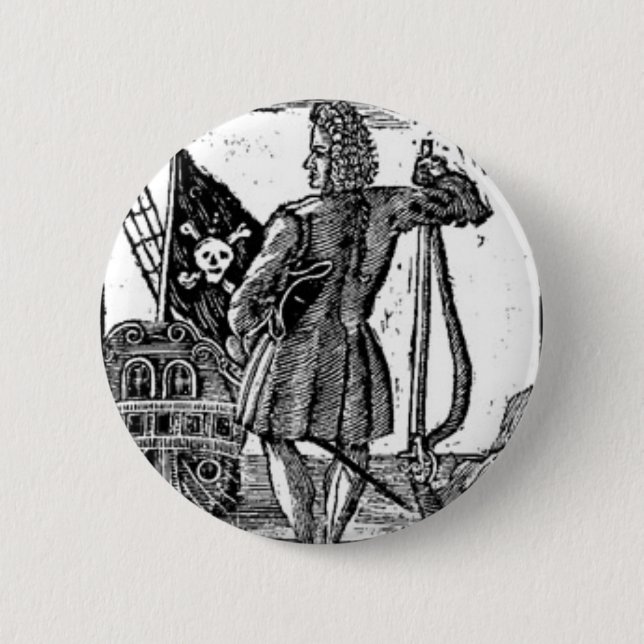 Stede Mützen-Piraten-Porträt Button (Vorderseite)