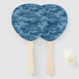 Steel Blue Monocolor Camouflage Fächer