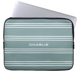 Steel Blue Stripes kundenspezifische Notebook-Ärme Laptopschutzhülle