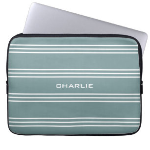 Steel Blue Stripes kundenspezifische Notebook-Ärme Laptopschutzhülle