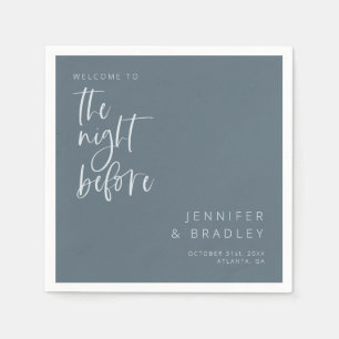 Steel Blue The Night Before Probe Dinner Serviette