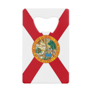Steel Bottle Opener avec drapeau de Floride, USA