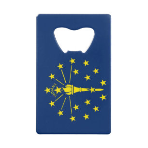 Steel Bottle Opener avec le drapeau de l'Indiana, 