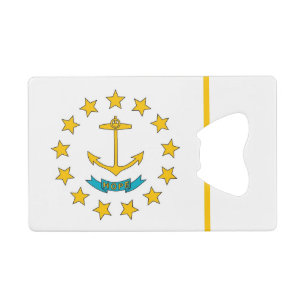 Steel Bottle Opener avec le drapeau de Rhode Islan