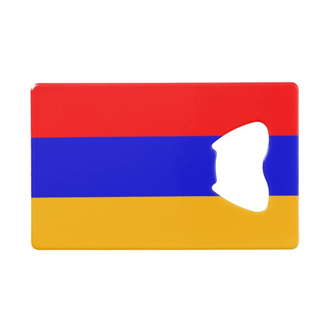 Steel Bottle Opener mit der Flagge Armeniens Geldbeutel Flaschenöffner (Vorderseite (Horizontal))