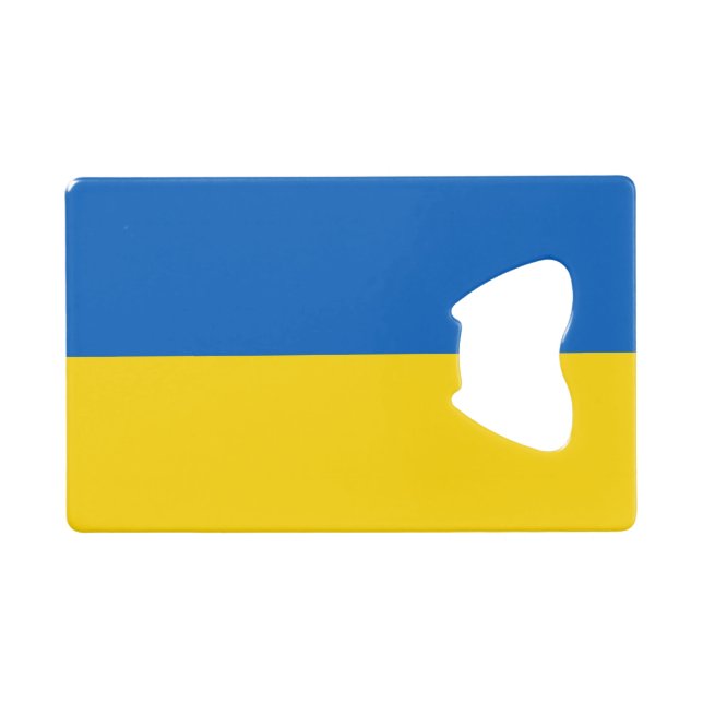 Steel Bottle Opener mit der Flagge der Ukraine Geldbeutel Flaschenöffner (Vorderseite (Horizontal))