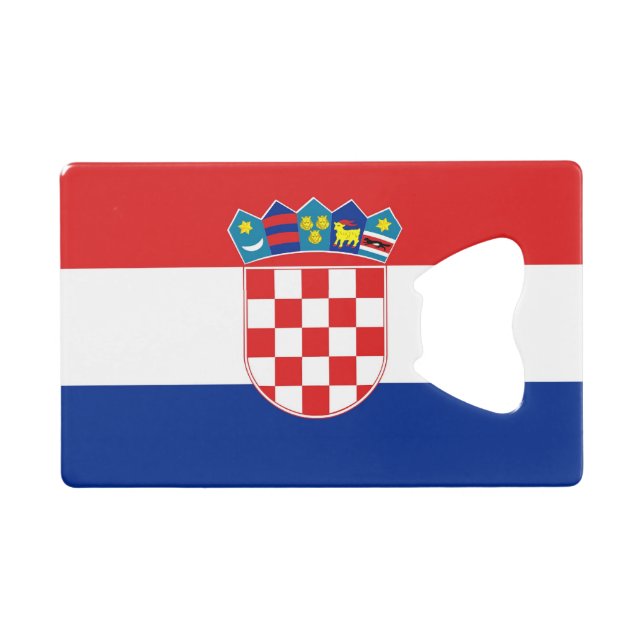 Steel Bottle Opener mit der Flagge Kroatiens Geldbeutel Flaschenöffner (Vorderseite (Horizontal))