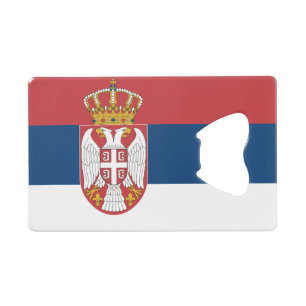 Steel Bottle Opener mit der Flagge Serbiens Geldbeutel Flaschenöffner