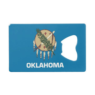 Steel Bottle Opener mit Fahne des Oklahoma Staat Geldbeutel Flaschenöffner