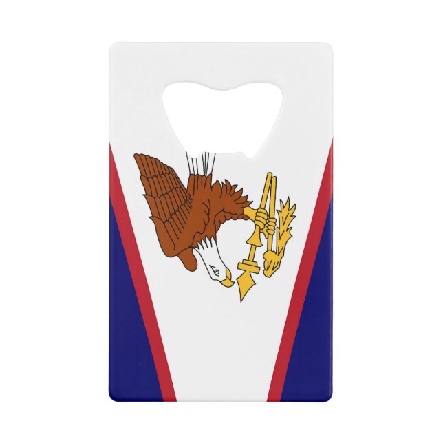Steel Bottle Opener mit Fahne von Amerikanisch Sam Geldbeutel Flaschenöffner (Vorderseite)