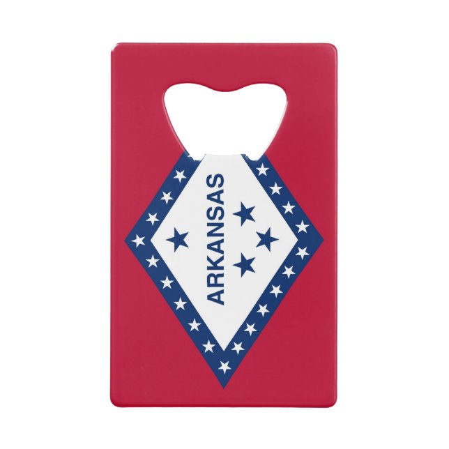 Steel Bottle Opener mit Fahne von Arkansas Geldbeutel Flaschenöffner (Vorderseite)