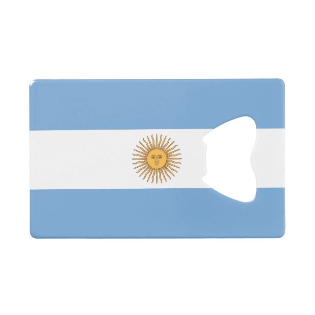Steel Bottle Opener mit Flagge Argentiniens Geldbeutel Flaschenöffner (Vorderseite (Horizontal))