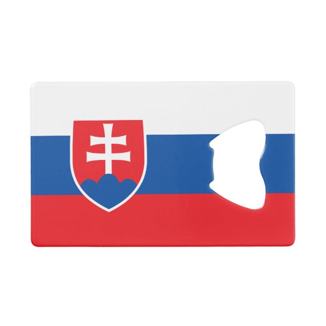 Steel Bottle Opener mit Flagge der Slowakei Geldbeutel Flaschenöffner (Vorderseite (Horizontal))