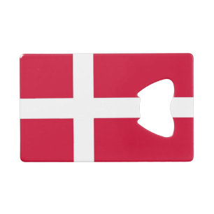 Steel Bottle Opener mit Flagge in Dänemark Geldbeutel Flaschenöffner