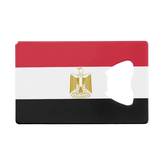 Steel Bottle Opener mit Flagge von Ägypten Geldbeutel Flaschenöffner (Vorderseite (Horizontal))