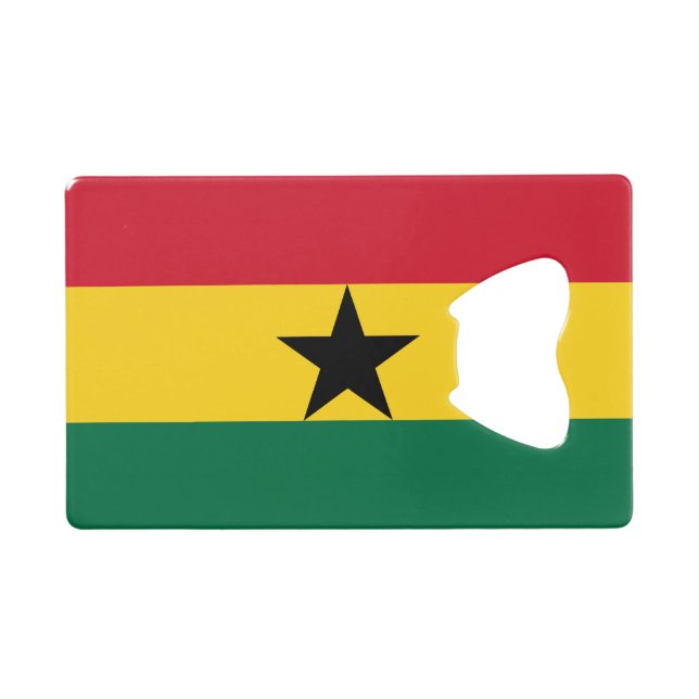 Steel Bottle Opener mit Flagge von Ghana Geldbeutel Flaschenöffner (Vorderseite (Horizontal))