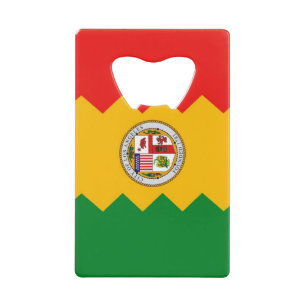 Steel Bottle Opener mit Flagge von Los Angeles Geldbeutel Flaschenöffner