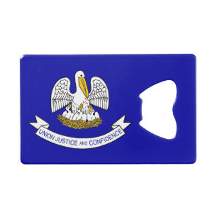 Steel Bottle Opener mit Flagge von Louisiana, USA Geldbeutel Flaschenöffner