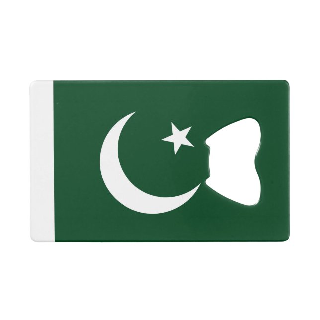 Steel Bottle Opener mit Flagge von Pakistan Geldbeutel Flaschenöffner (Vorderseite (Horizontal))