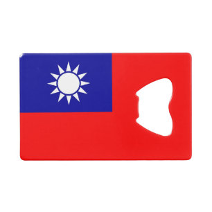 Steel Bottle Opener mit Flagge von Taiwan Geldbeutel Flaschenöffner