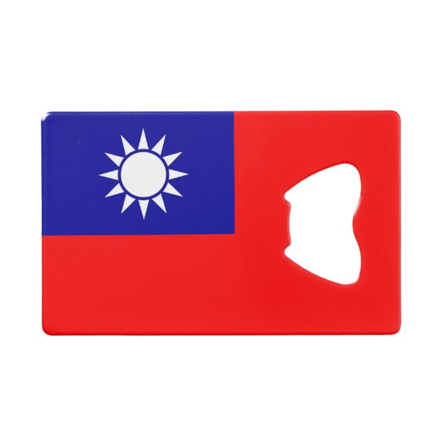 Steel Bottle Opener mit Flagge von Taiwan Geldbeutel Flaschenöffner (Vorderseite (Horizontal))