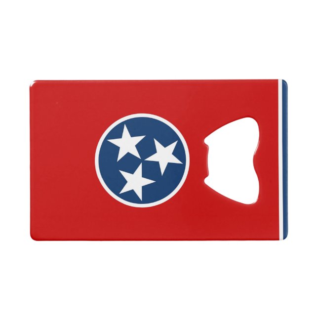 Steel Bottle Opener mit Flagge von Tennessee Geldbeutel Flaschenöffner (Vorderseite (Horizontal))