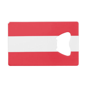 Steel Bottle Opener mit österreichischer Flagge Geldbeutel Flaschenöffner