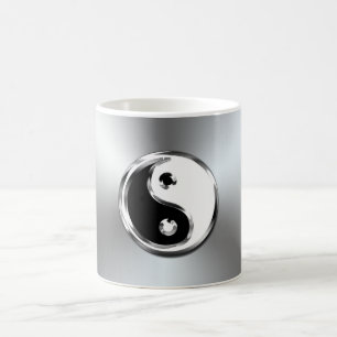 Steel Gradient Graphic Yin-Yang Symbol Kaffeetasse